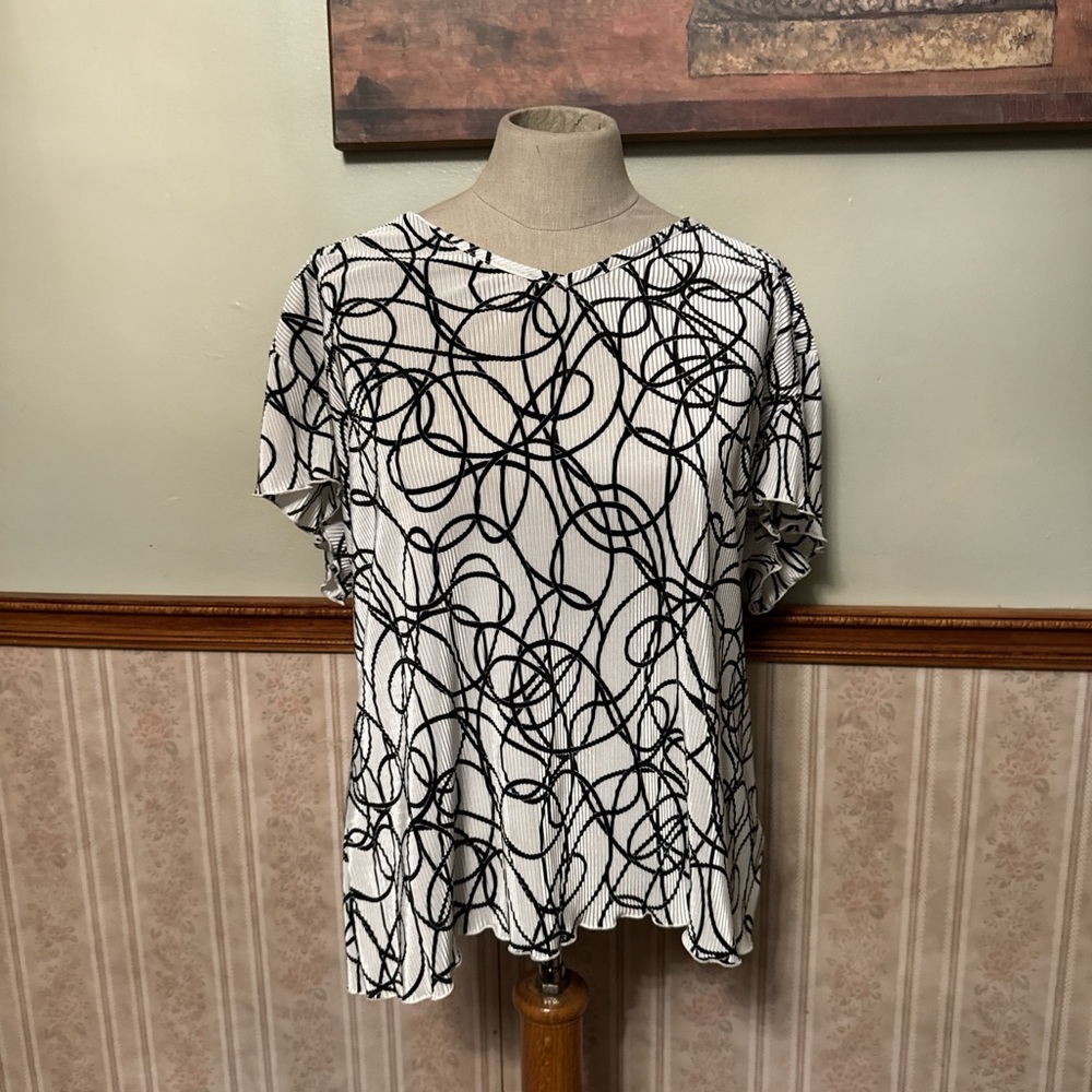 Abstract print blouse
